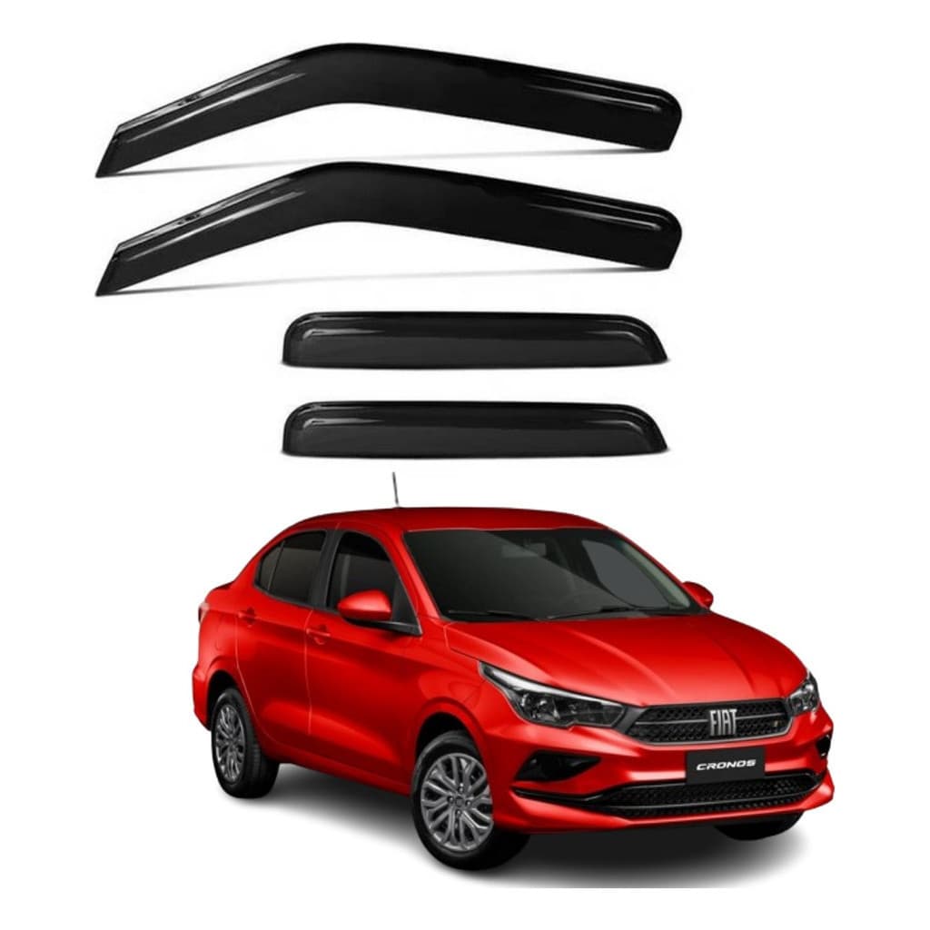 Calha De Chuva Ecoflex Fiat Cronos 2018 A 2025 4 Portas