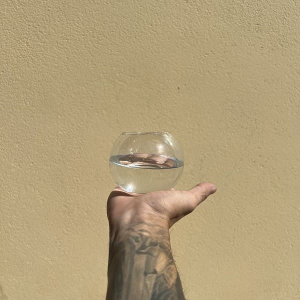 14 Mini Vaso Aquário Redondo De Vidro Castiçal 400ml