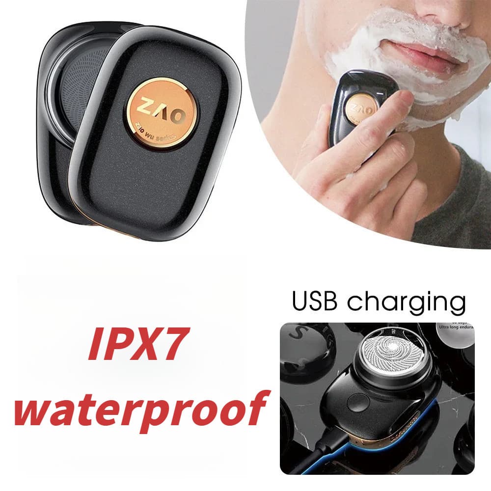 Portátil Mini Luz Elétrica Impermeável Zao Shaver USB Rejeitado Molhado Seco Painless Rosto Barba Barba Barbeador