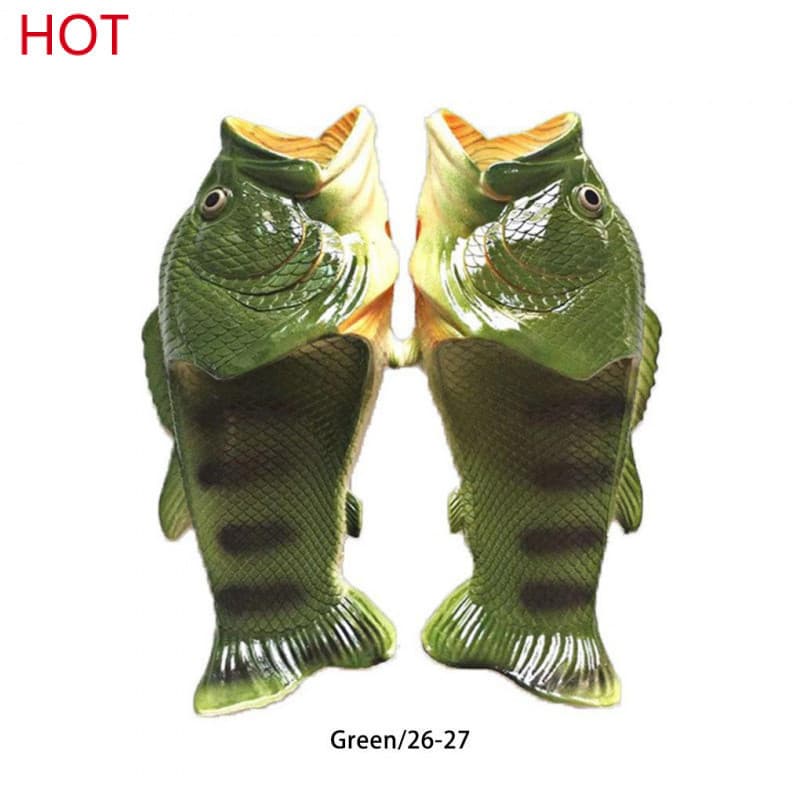 Chinelos De Peixe Engraçados Família Sapatos Antiderrapantes Verão Praia PVC Forma Animal Unissex Sandálias Paternais ZZ