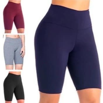 Bermuda Ciclista Suplex Feminino Shorts Fitness Liso Comprido