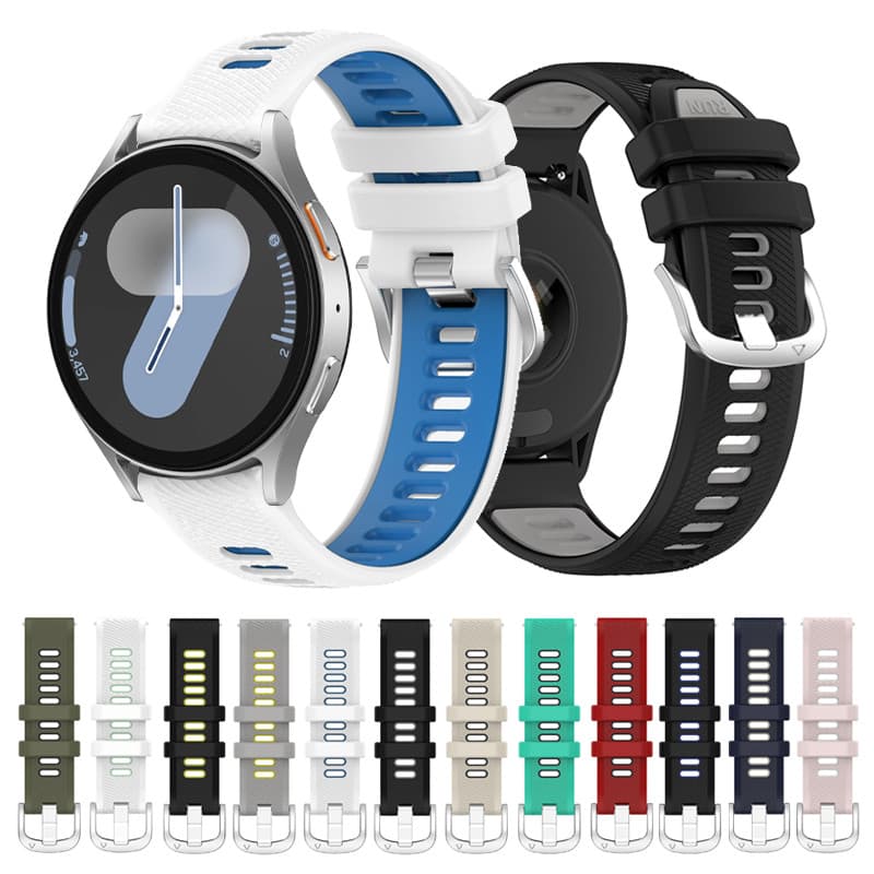 Pulseira De Silicone Esportiva Confortável E Durável Para Samsung Galaxy Watch7 6 5 4 40mm 44mm Relógio FE Active 2 Gear