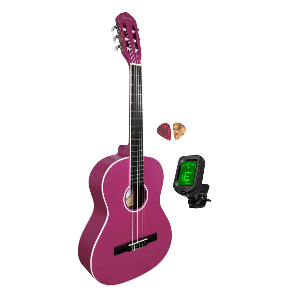 Violão 3/4 Rosa Infantil Giannini Start N-6 PKS Pink Satin Criança de 7 até 12 Anos + Afinador Digital