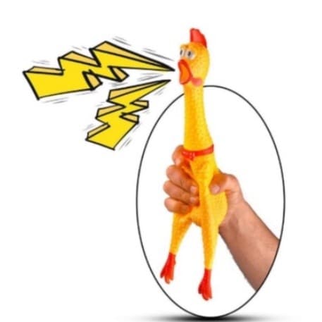Galinha Frango Borracha Mordedor Cachorro Pet Faz Barulho / Brinquedos Cachorro