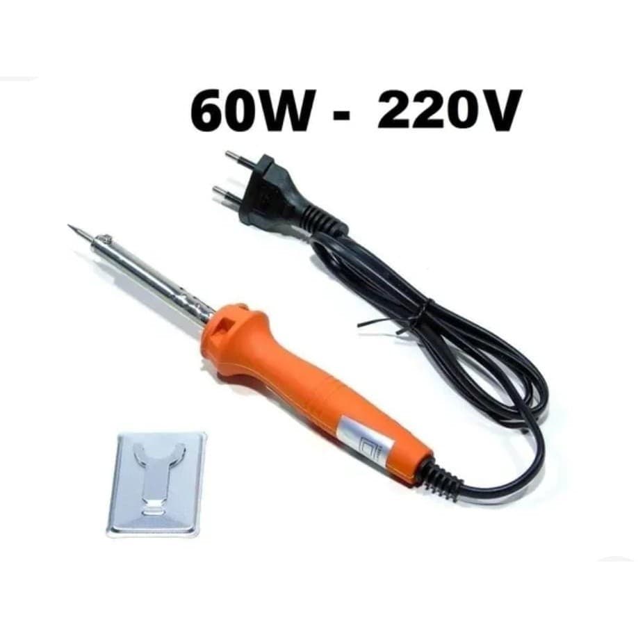 Ferro de Solda 60W 127V Profissional com suporte para reparos soldar Componentes fios elétricos conexões eletônicas