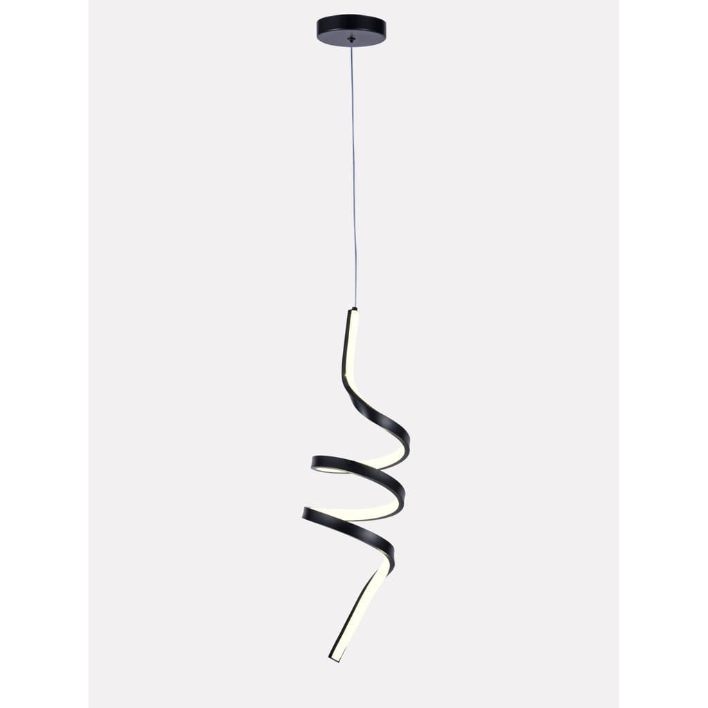 Lustre Pendente Espiral Preto
