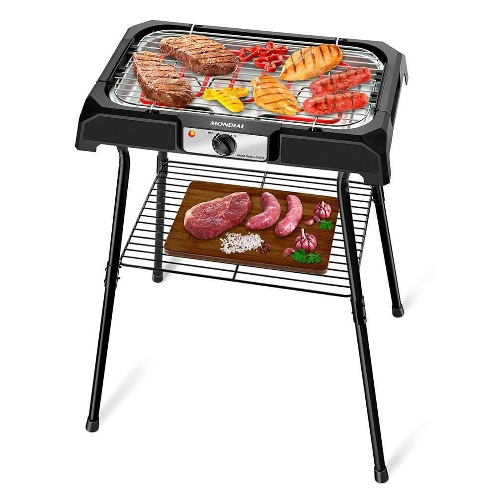 Churrasqueira Elétrica Mondial Grand Steak Grill 127v preto