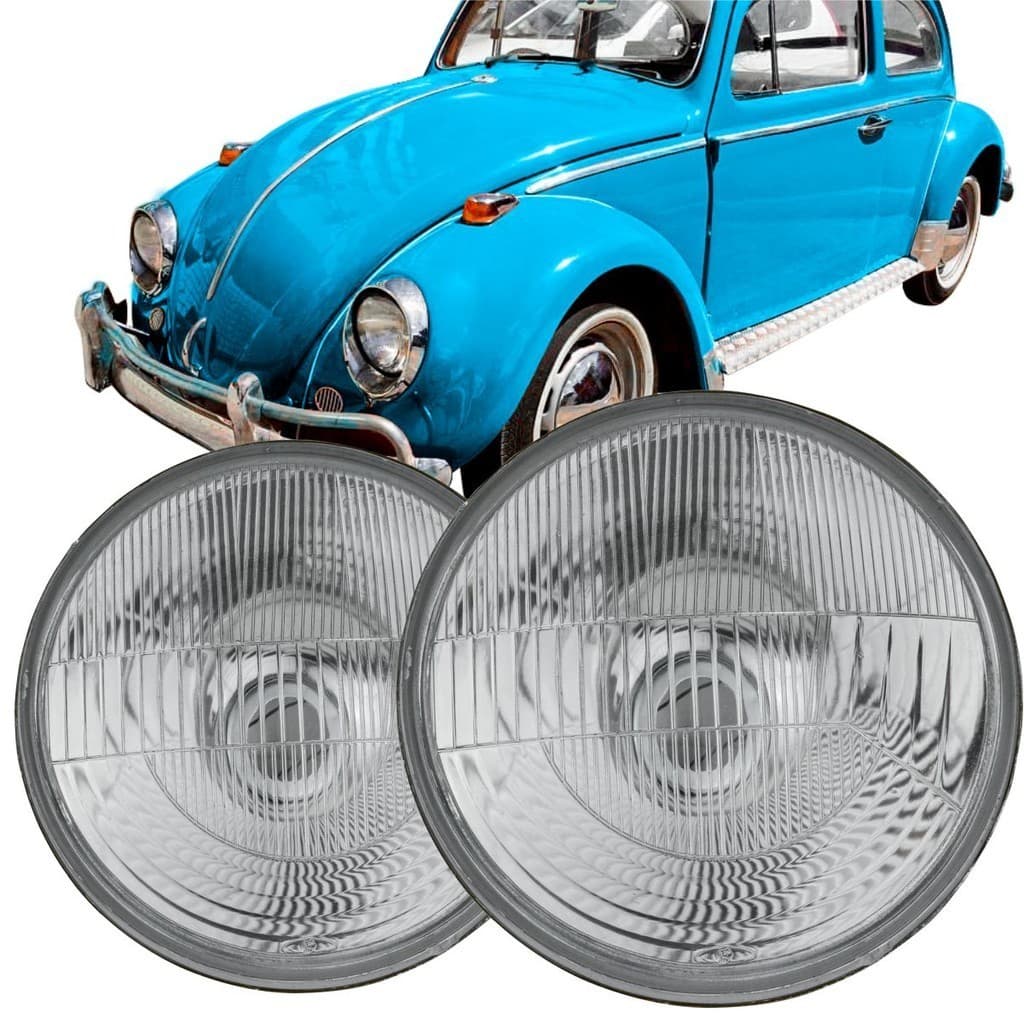 Par Farol Fusca Tremendão Sealed Bean 180mm Raiado 63 a 1972