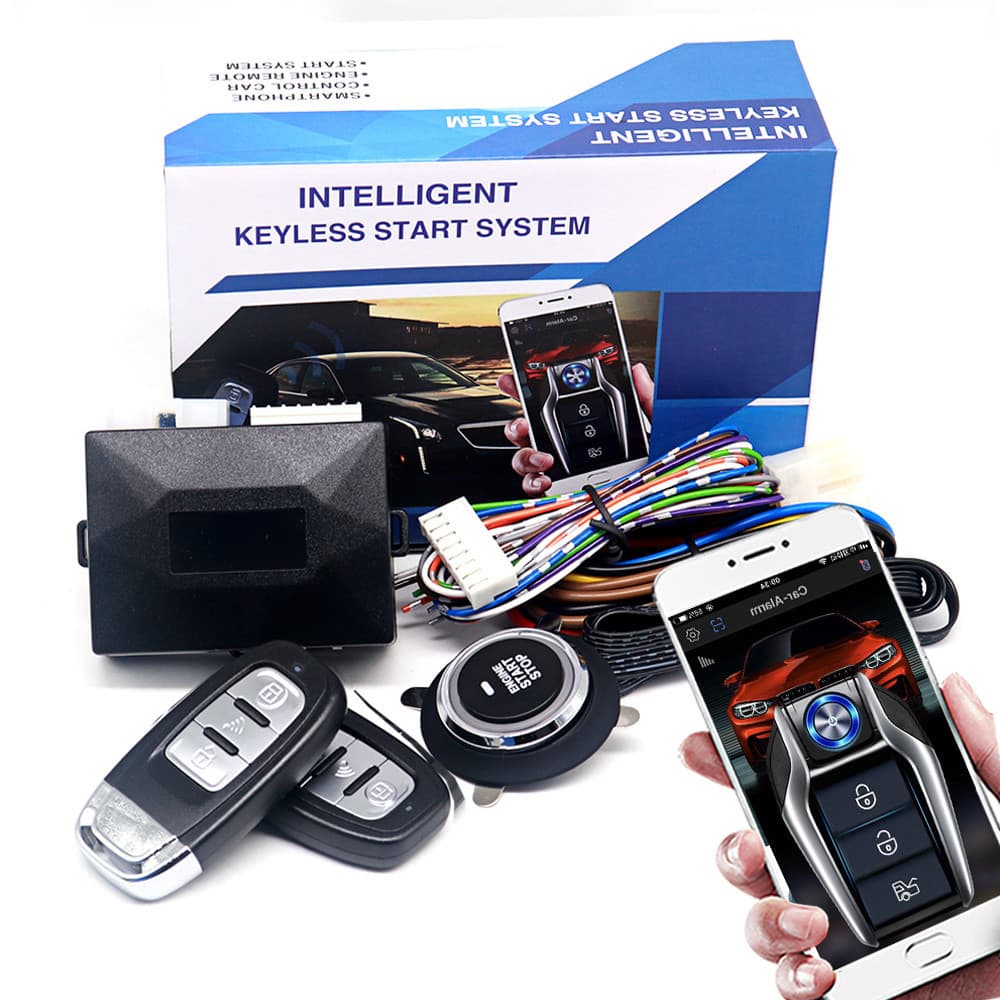 br Universal Car Alarme De Autostart Push One Button start Stop System Kit De Ignição Do Motor De Partida Remota Acessórios Para Carros De Entrada Sem Chave