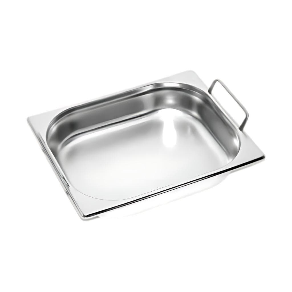 Cuba 1/2 65mm Gastronomica Inox Com Alça Para Buffet Restaurantes Lanchonetes Cozinhas