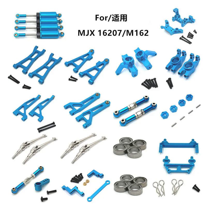 Peças de Carro RC, Kit de Modificação e Atualização de Metal para MJX 16207 M162, Copo de Direção, Carcaça do Carro, Amo