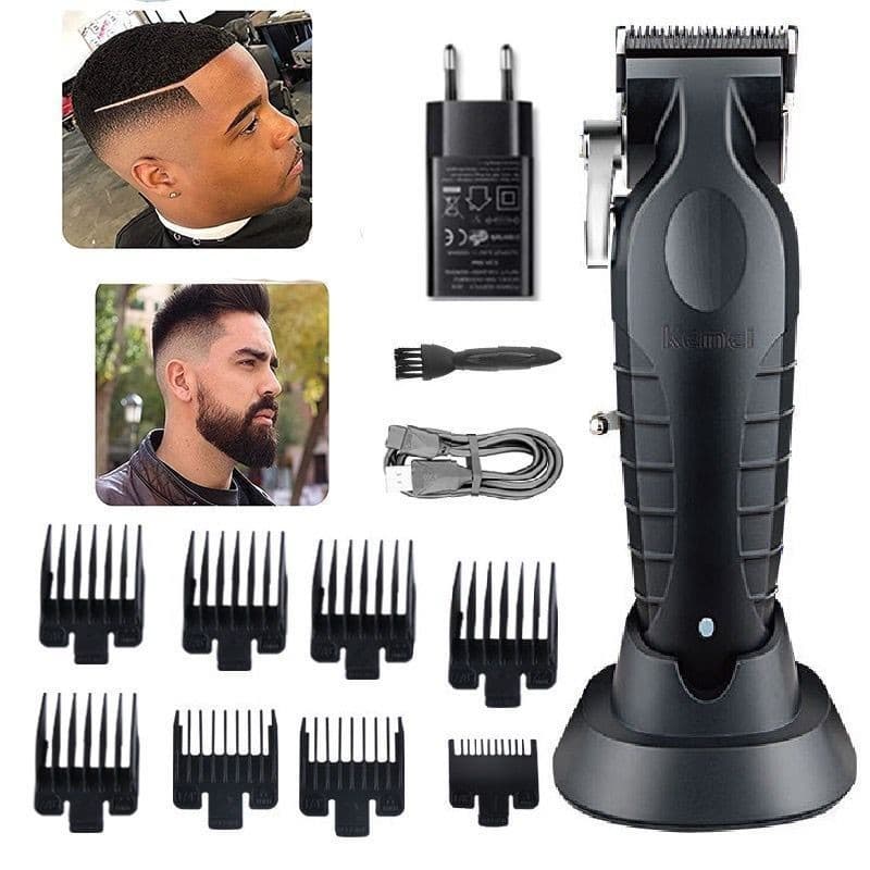 Kemei 2296 Aparador De Cabelo Profissional Fade Homens Sem Fio Máquina De Corte Recarregável Potente 7500rpm 2500mah