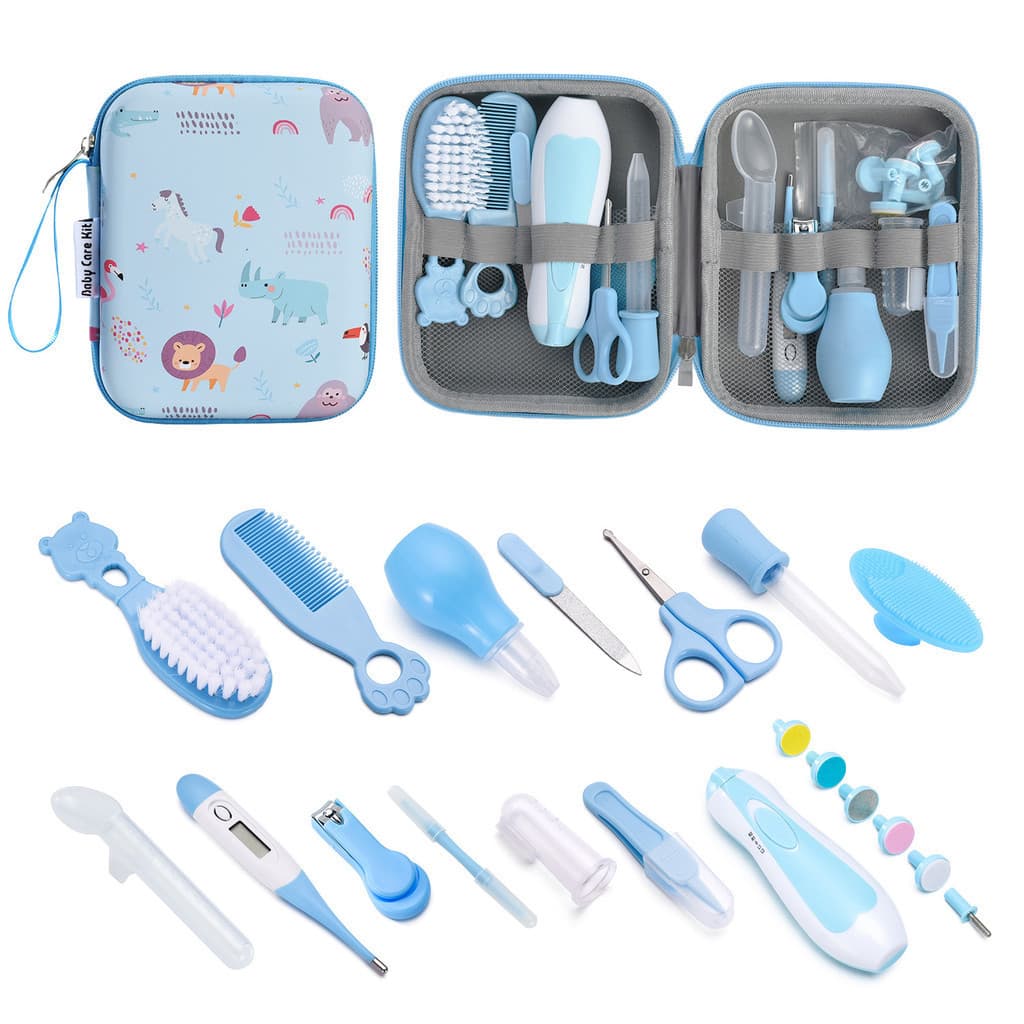 Kit Bebê Alimentador De Unhas De 20 Peças Conjunto De Penteado Recém-Nascido Escova EVA Cuidados De Limpeza De Banho