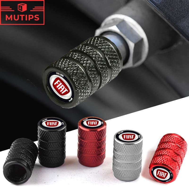 Fiat 4PCS Carro Bicicleta Motocicleta Tampa De Pneus Ar De Haste Anti-Pó Para Strada Argo Mobi Toro Fastback Pulse Cronos Scudo 500 Titano Palio Ideia Uno Punto
