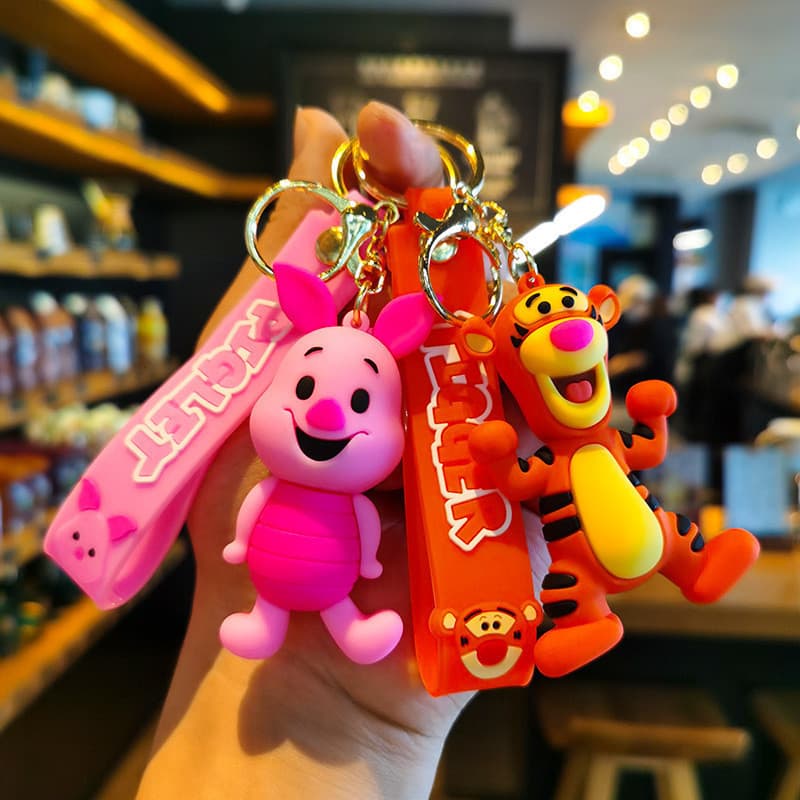 Chaveiro Winnie Bear Porta-Chaves Boneca De Silicone Para Decoração De Saco Bonito