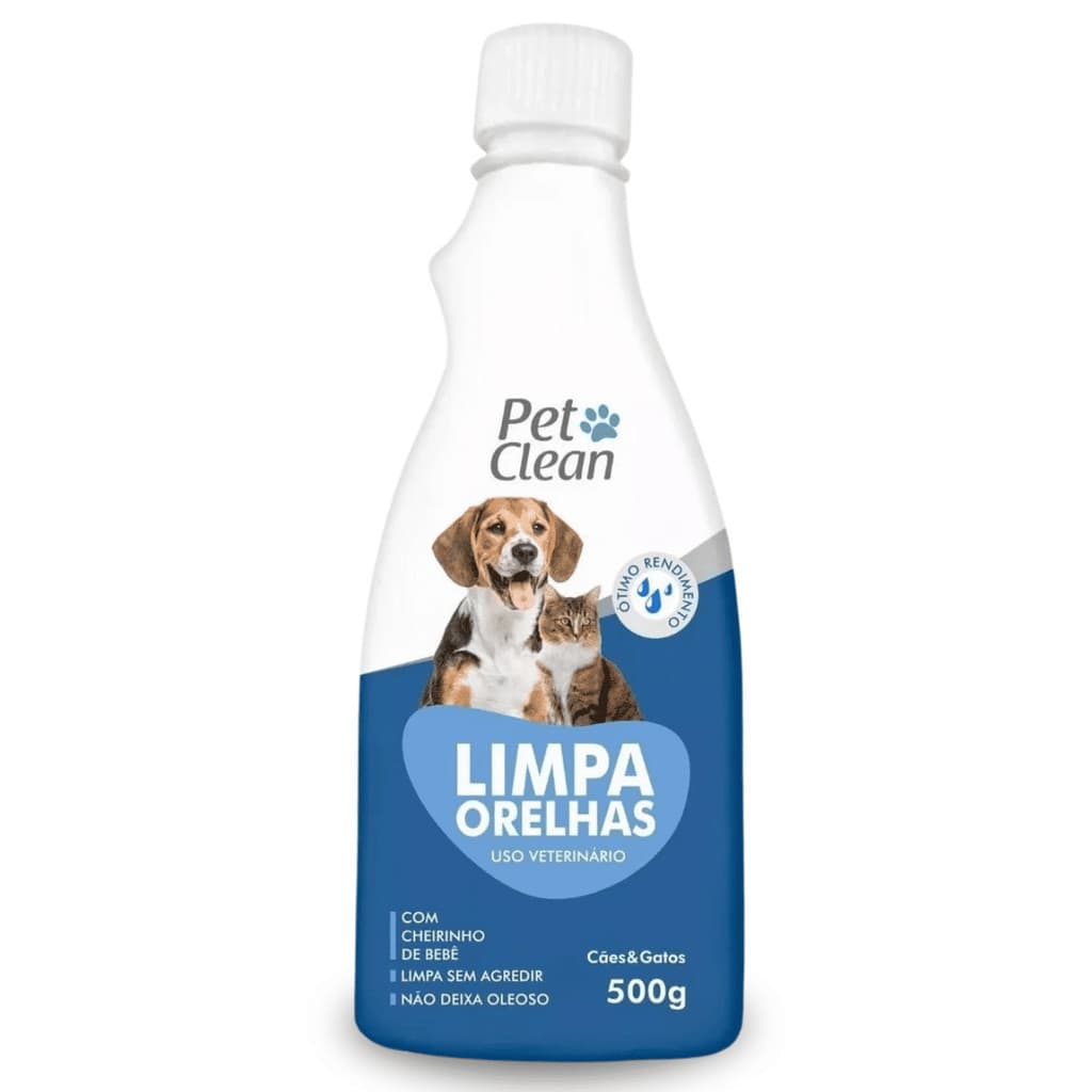 Limpador de Orelhas para Cachorro e Gatos Pet Clean 500 ml