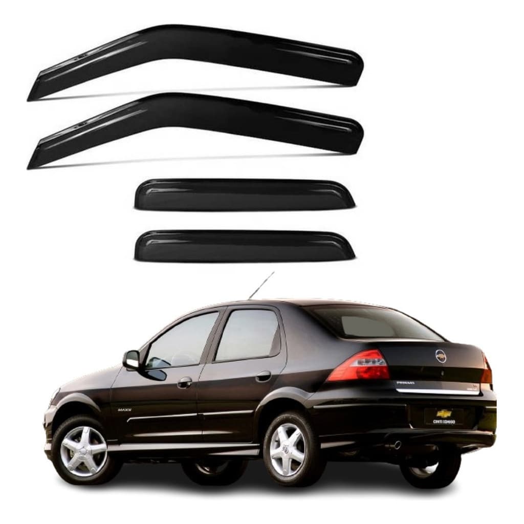 Calha De Chuva Ecoflex Chevrolet Prisma 2006 A 2012 4p