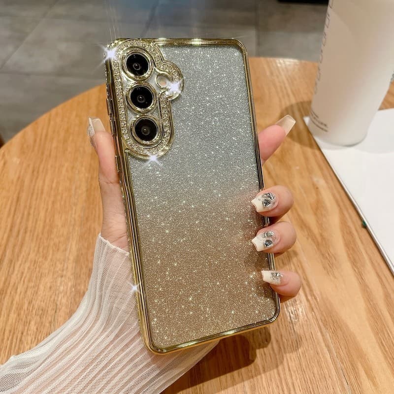 Para Samsung A17 A07 A16 A26 A36 A56 A14 A54 A15 A25 A24 A35 A55 A05s 5G Luxo Gradiente Cor Chapeamento Transparente Bli