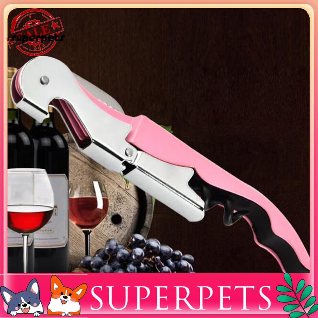 < COD > Abridor De Vinho Tinto De Alta Resistência À Corrosão-Cabo Ergonômico Dobrável Manual Prova De Ferrugem 3 Em 1 Saca-Rolhas Garrafas Com Cortador De Suprimentos Domésticos