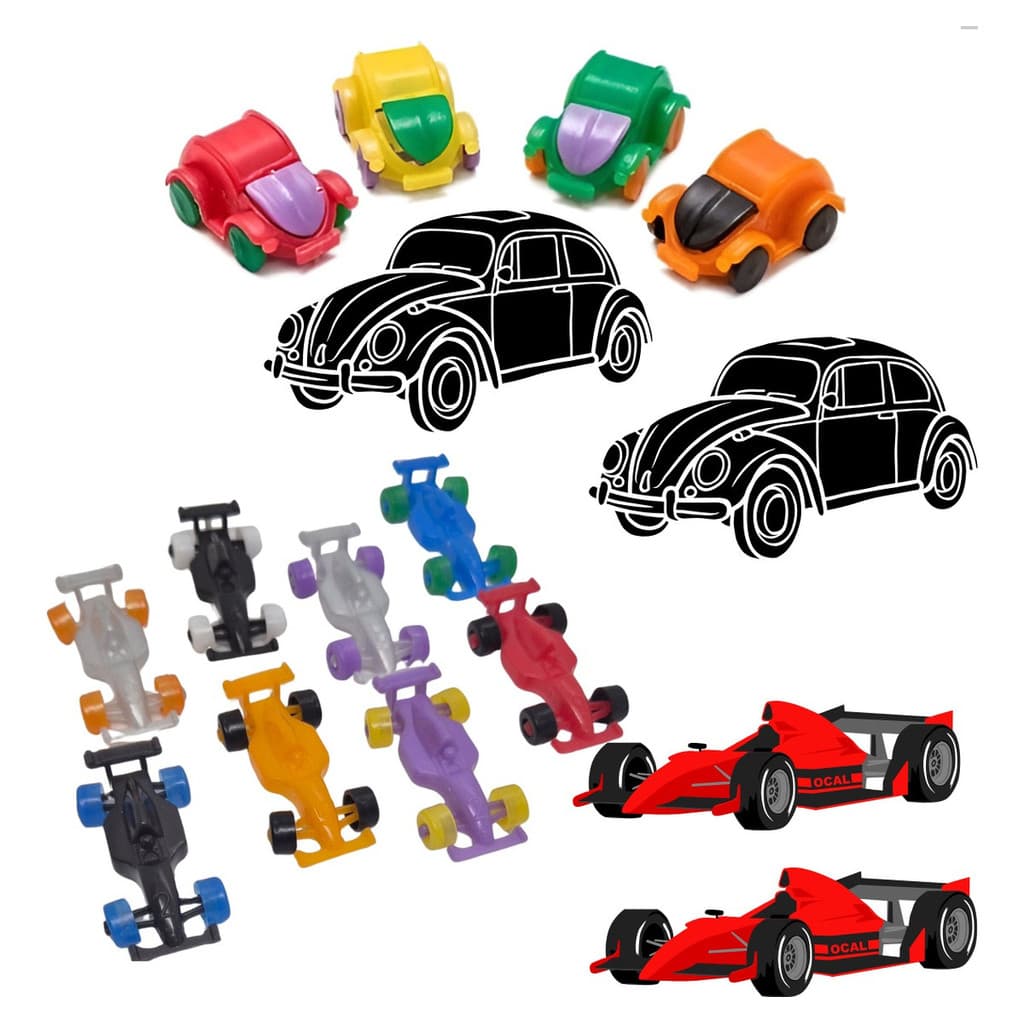 50 Mini Carrinhos Formula 1 E Fusquinha Lembrancinha Menino