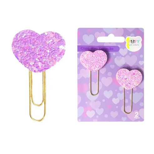 Clips de Papel - Clips meu Coração - FOFY