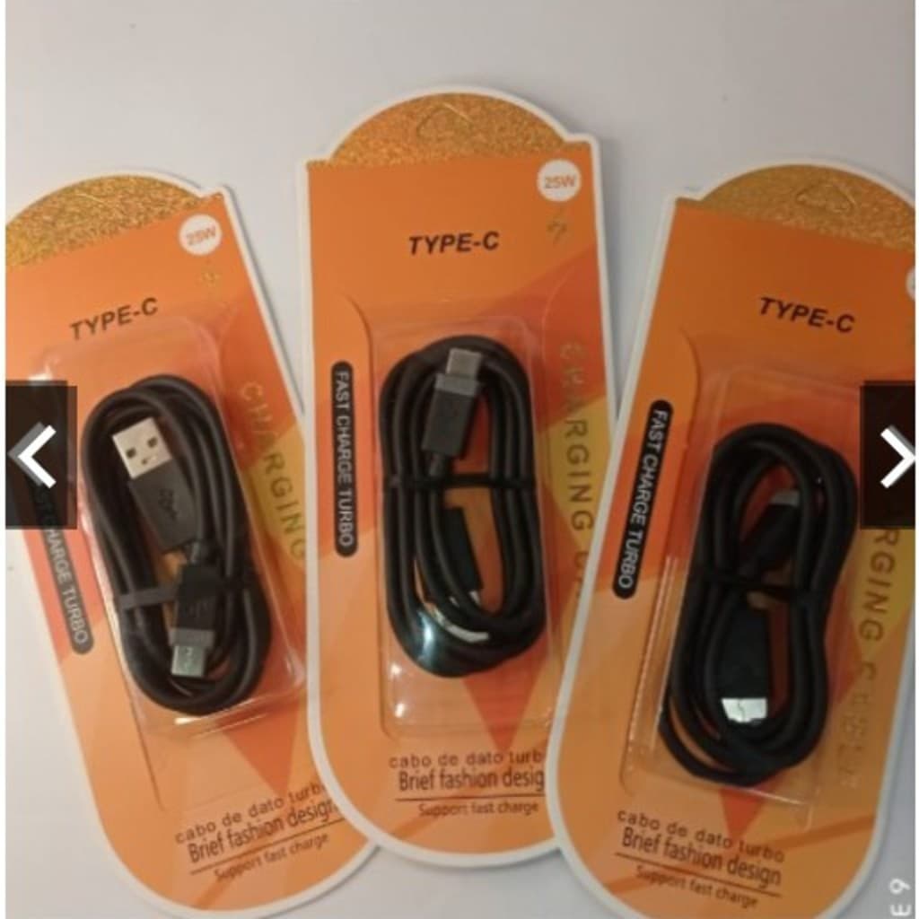 Cabo USB TYPE-C Reforçado Turbo 1 Metro 25Wml-0030m
