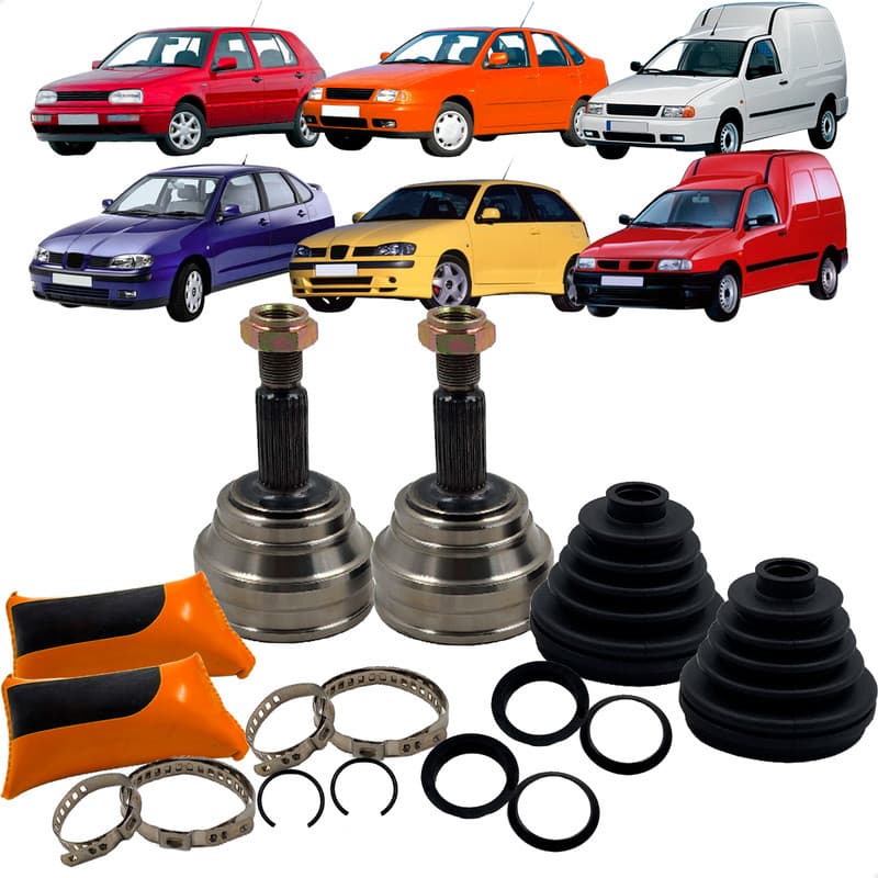 Par Junta Ponteira Homocinetica VW Golf Polo Classic Van 1997 A 2002 Seat Cordoba Ibiza Inca Sem ABS