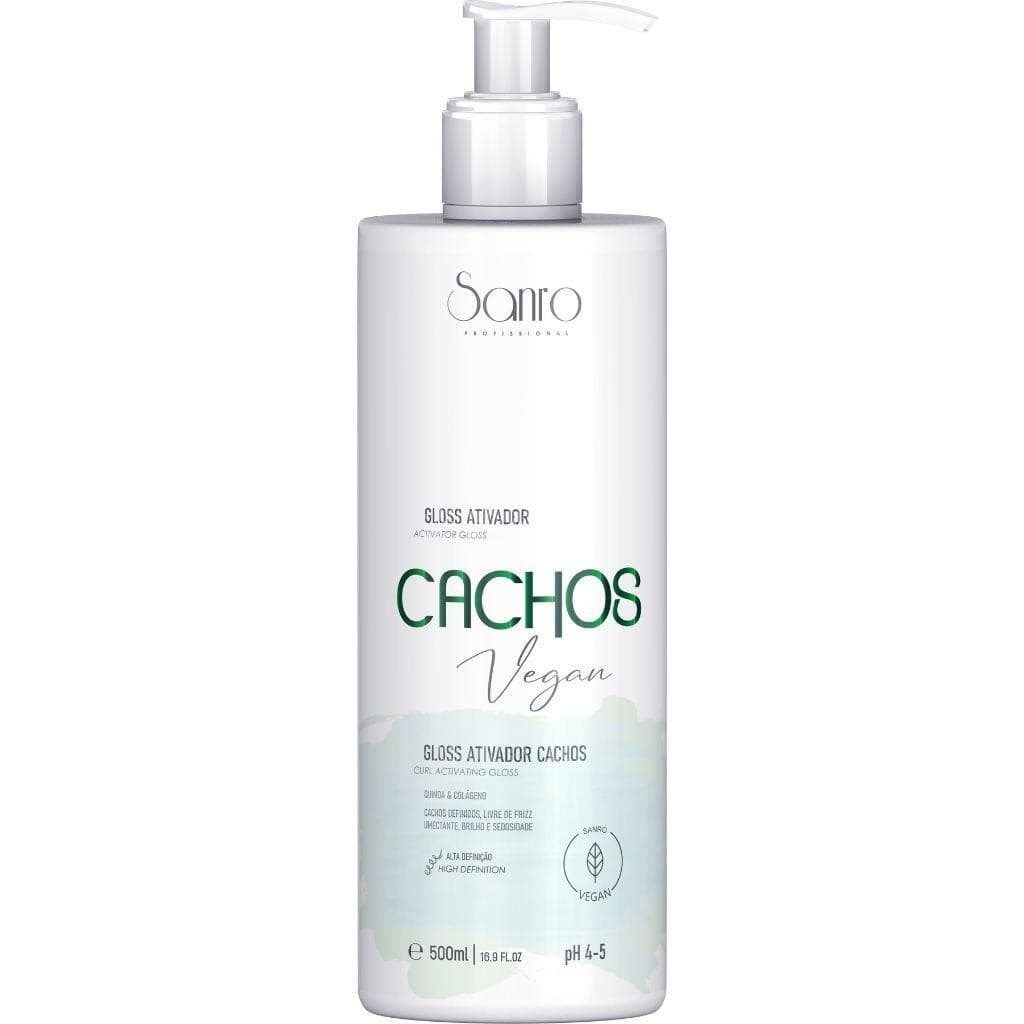 Gloss Ativador de Cachos Vegan 500ml Sanro Cosméticos