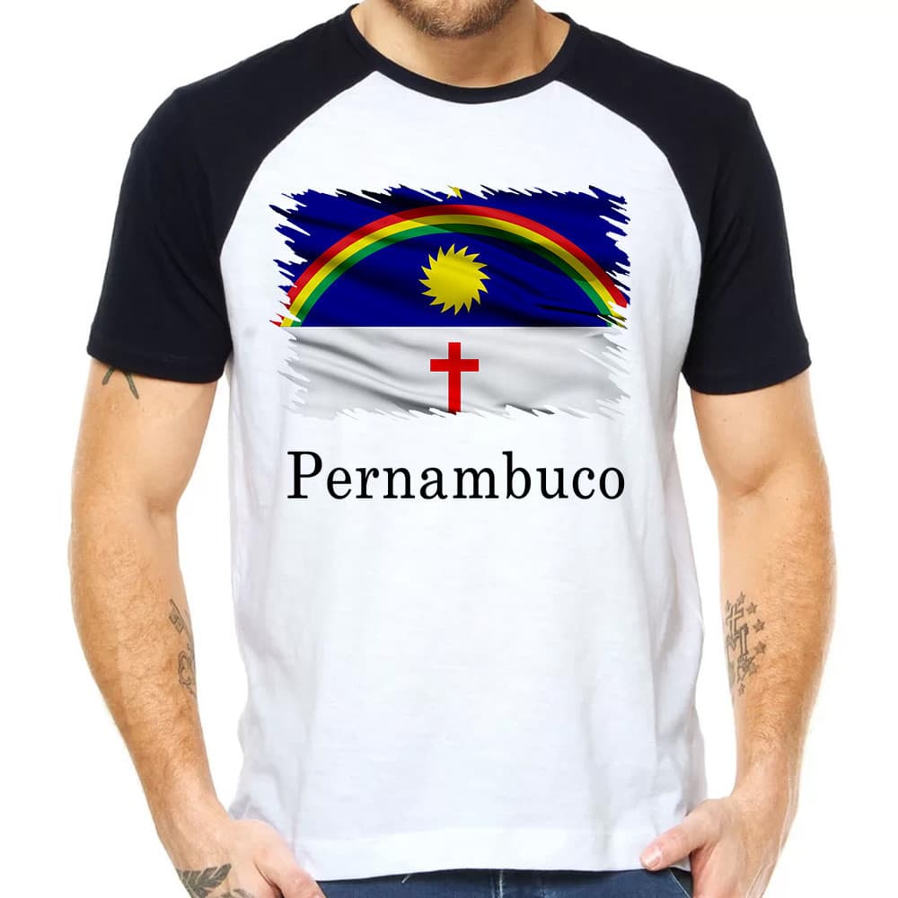 Camiseta Pernambuco bandeira estado