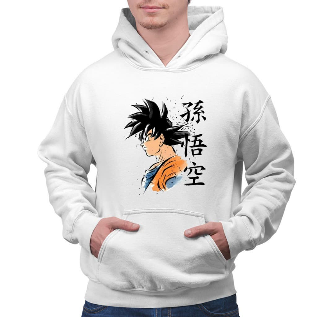 Blusa De Frio Goku Personalizado Moletom Anime Com Capuz e Cordão Ajustável Inverno