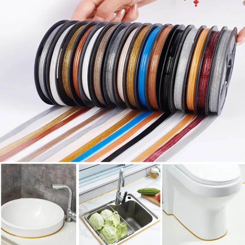 3M/6M Fita Auto-Adesiva De Azulejo Gap De Cozinha À Prova D'água D'água Parede Decoração De Piso Line