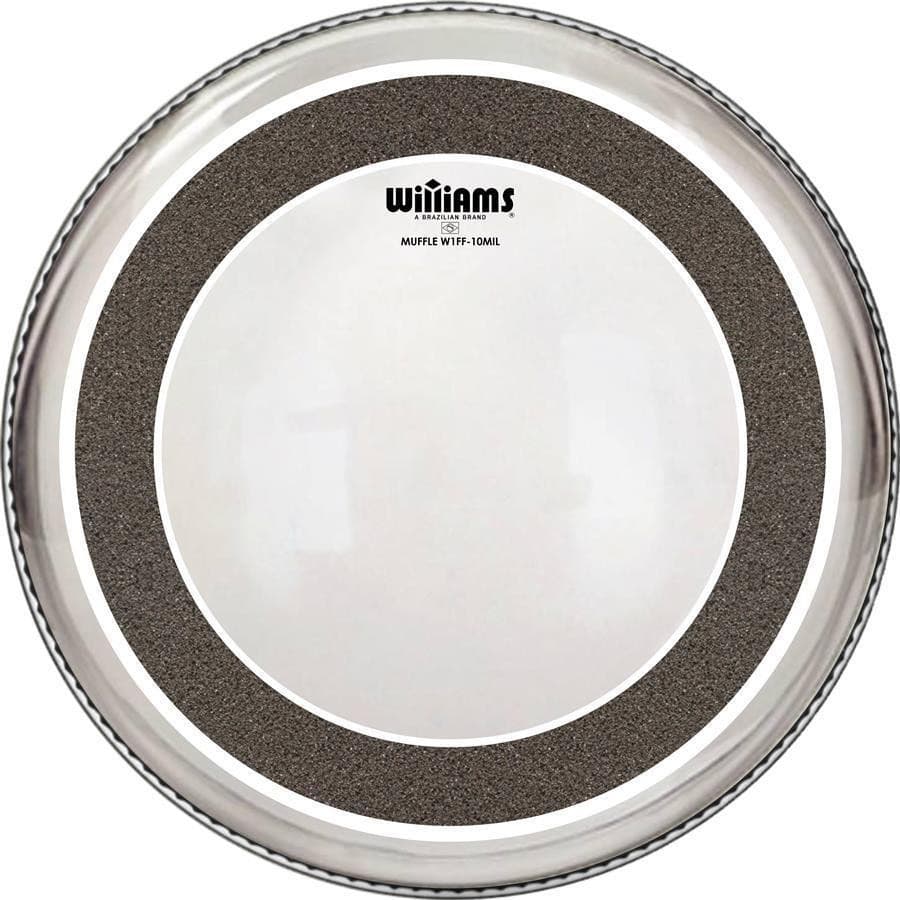 Pele Williams Muffle W1FF Clear 22 com anel abafador de espuma estilo Evans Emad W1FF5-10MIL-22