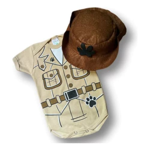Body Fantasia Safari Animal Mesversario + Chapeu