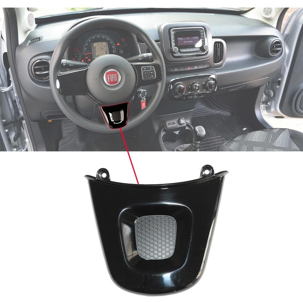 Acabamento/tampa Cega Volante Novo Uno Mobi Black Piano