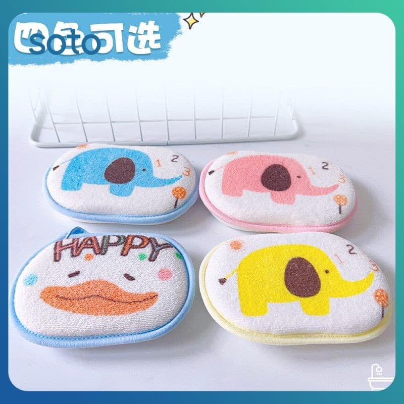 Soto Esponja De Algodão Para Banho De Bebê, Toalha De Banho Para Crianças, Bola De Banho, Desenho Animado, Toalha De Banho Para Recém-nascidos