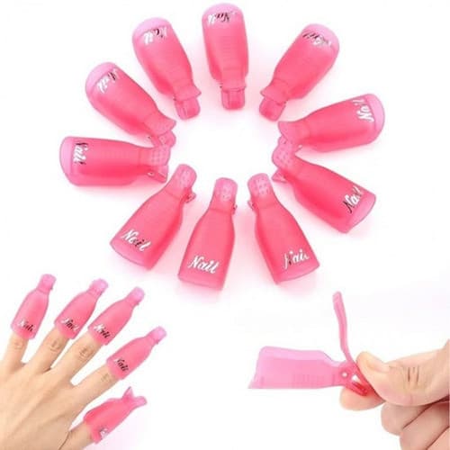 10un Dedeiras Clip Remoção De Unhas Acrigel, Gel Uv