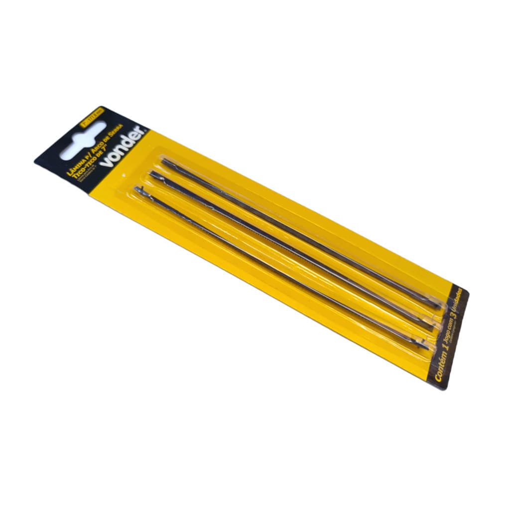 Kit Jogo 3 Lâminas Para Arco de Serra Tico Tico 7" Vonder