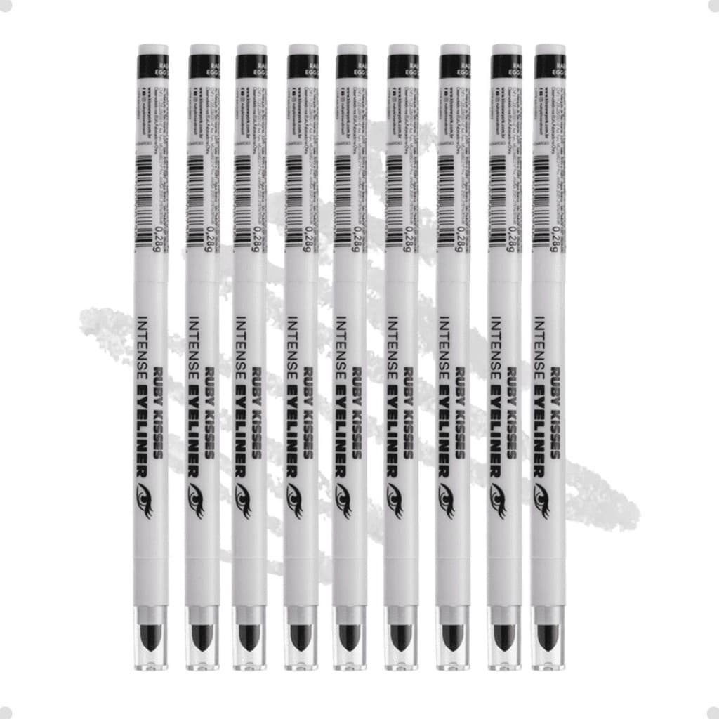 Kit Lápis Retrátil de Olhos Ruby Kisses Intense Eyeliner Egg Shells Com 9 RAE06BR