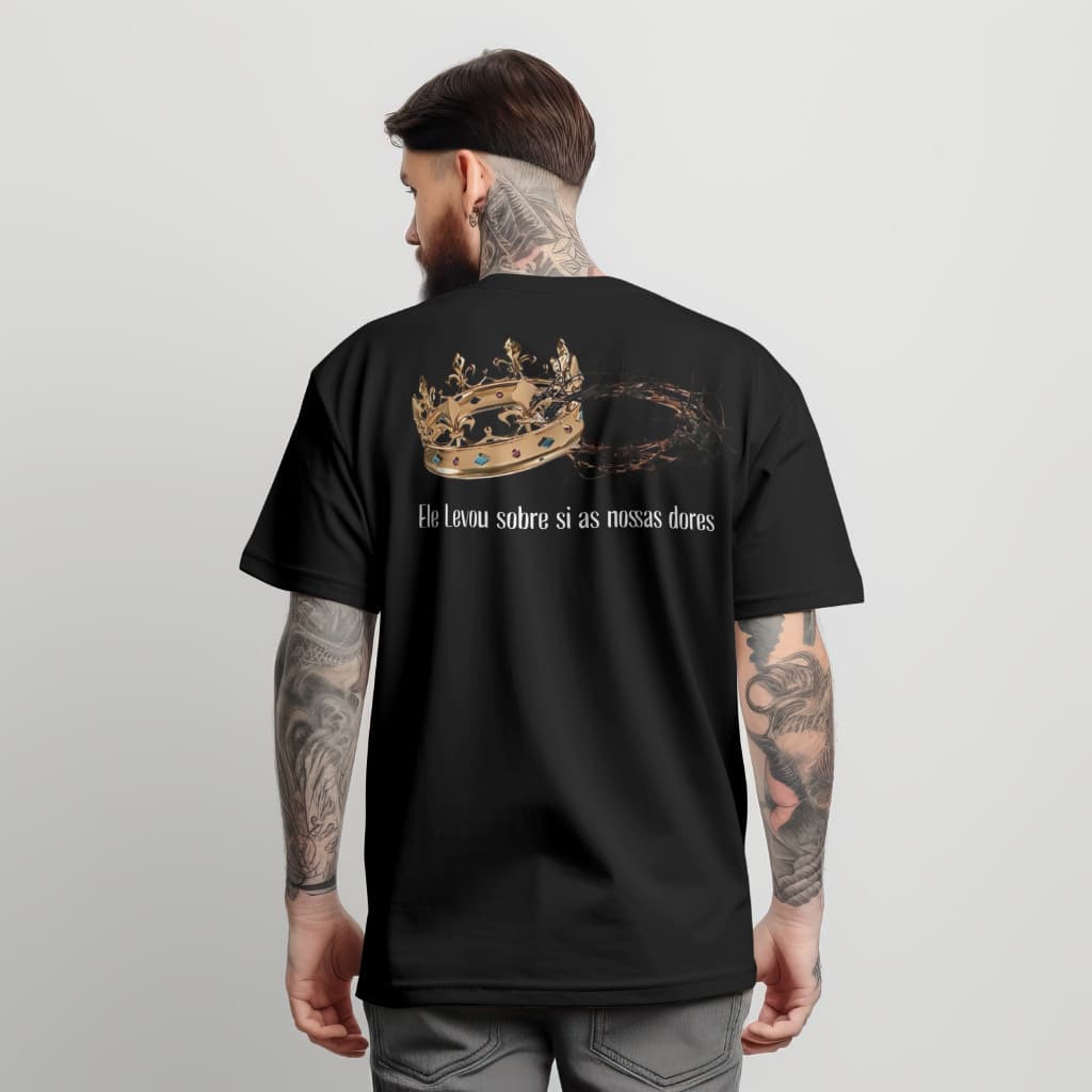 Camisa Cristã Jesus Oversized Streetwear Masculina Camiseta Algodão Evangelica