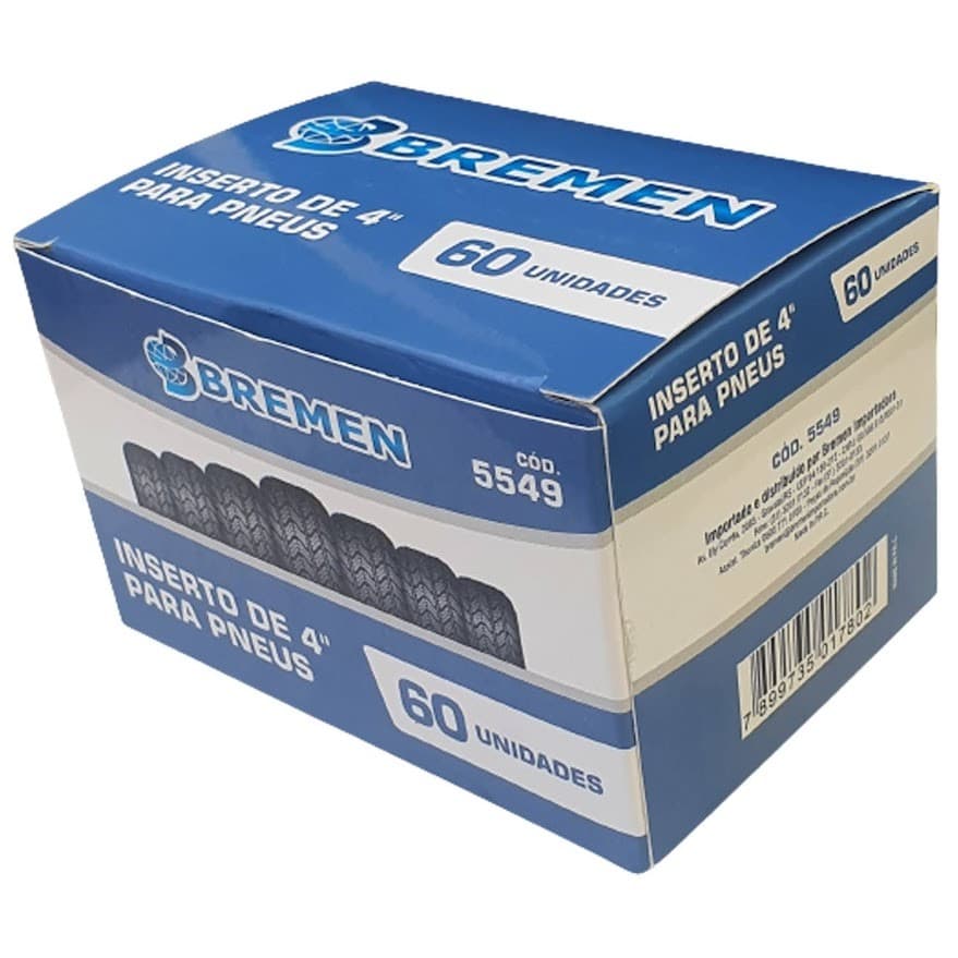 Reparo Macarrão Emergencial Pneu Carro 6mm Bremen Cx 60 pçs