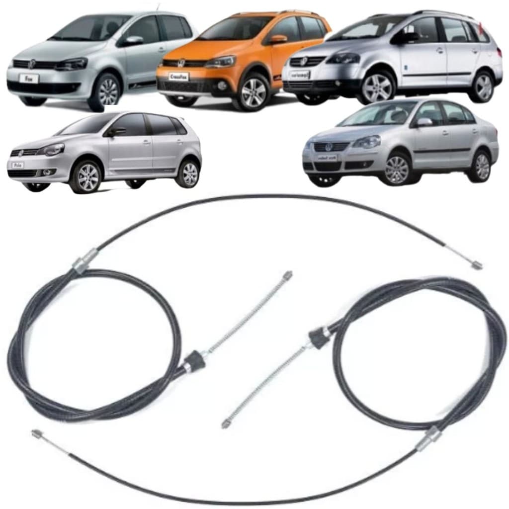 2 CABO FREIO MÃO TRASEIRO À TAMBOR FOX CROSSFOX SPACEFOX SPACECROSS 2004 A 202 - POLO G2 2003 A 2015 (158CM)