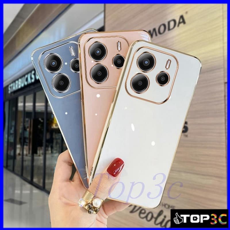 Capa Redmi Note 14 5G/Note14 4G/Note13/Note12/Note12S/Nota 11S/10S/10 5G Simples E Elegante De Telefone De Cor Sólida ZB