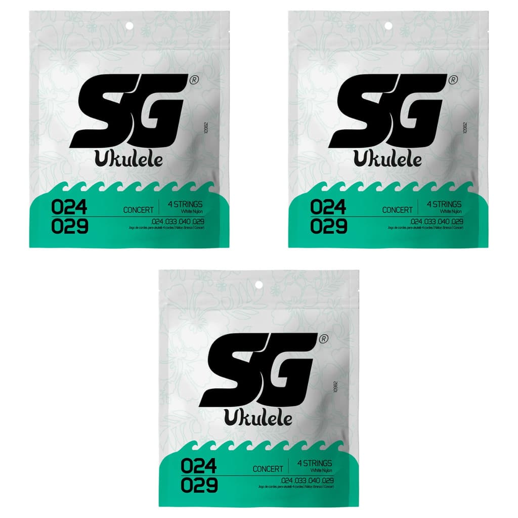 Encordoamento SG Nylon Para Ukulele Concert - 03 Jogos