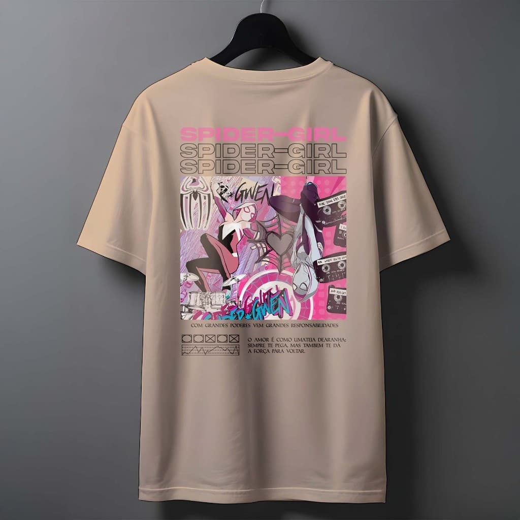 Camiseta Casal Aranha - Spider BOY/GIRL Street 100% Algodão