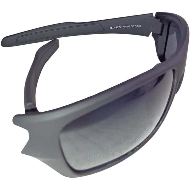 Óculos de sol esportivo grande de pesca masculino com detalhes polarizado com case