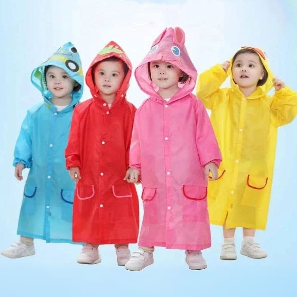 Capa Chuva Capuz Infantil Resistente Impermeável Desenho Tamanho Único