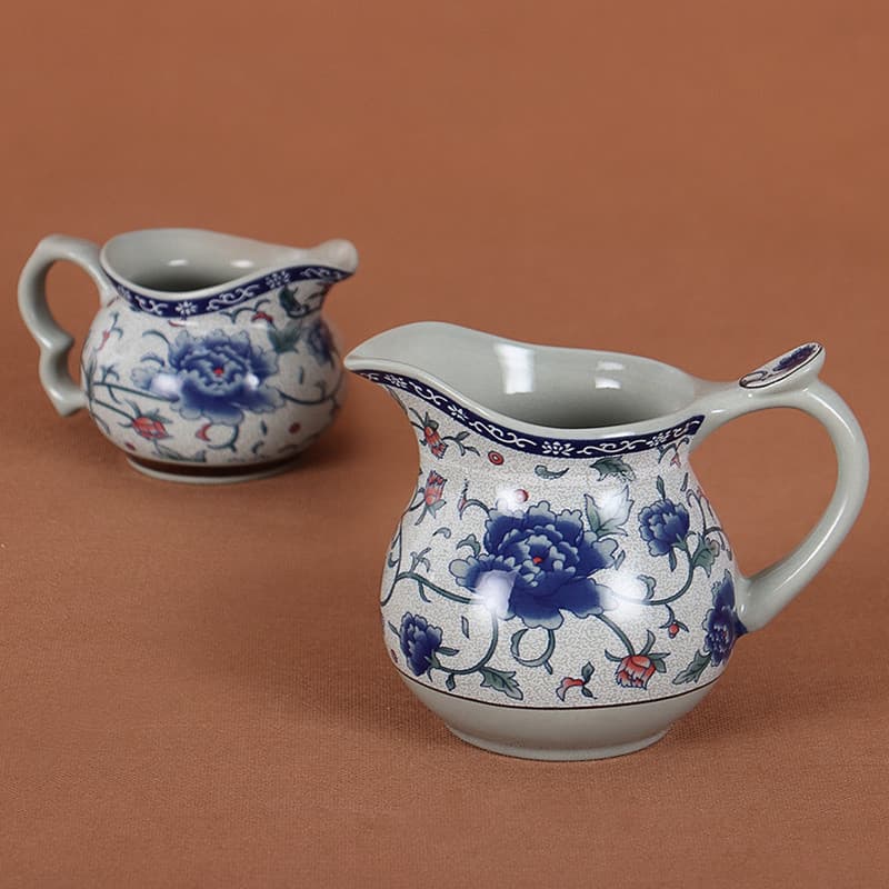 Chávena de chá de porcelana azul e branca Chávena de chá de porcelana branca Go Chávena de chá de porcelana branca azul Chávena de chá Power Chávena de chá Drain Chávena de chá de Kung Fu Cerâmico Conjunto de chá Acessórios do mar 2.18