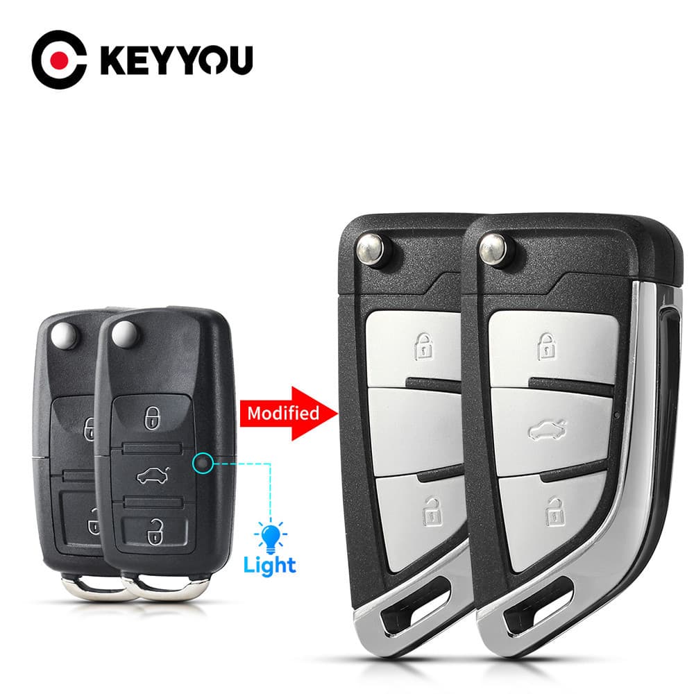 Capa Carcaça Chave Canivete Adaptação Volkswagen Gol Fox Polo Spacefox Voyage G5 G6 G7 2/3 Botões
