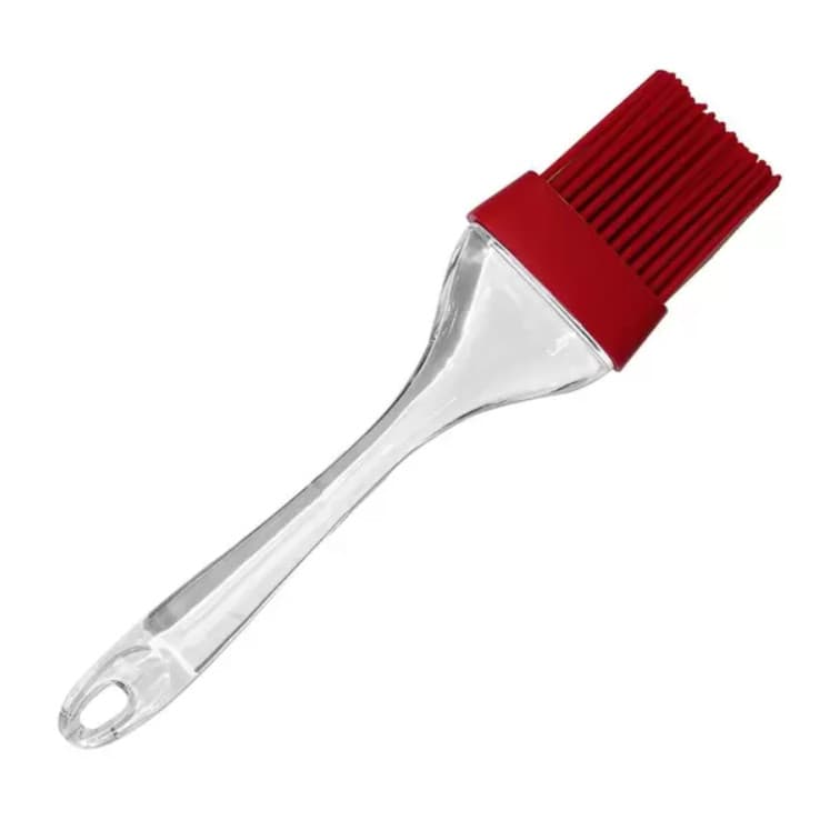 Pincel Culinário De Silicone Untar Confeitar Vermelho 22cm
