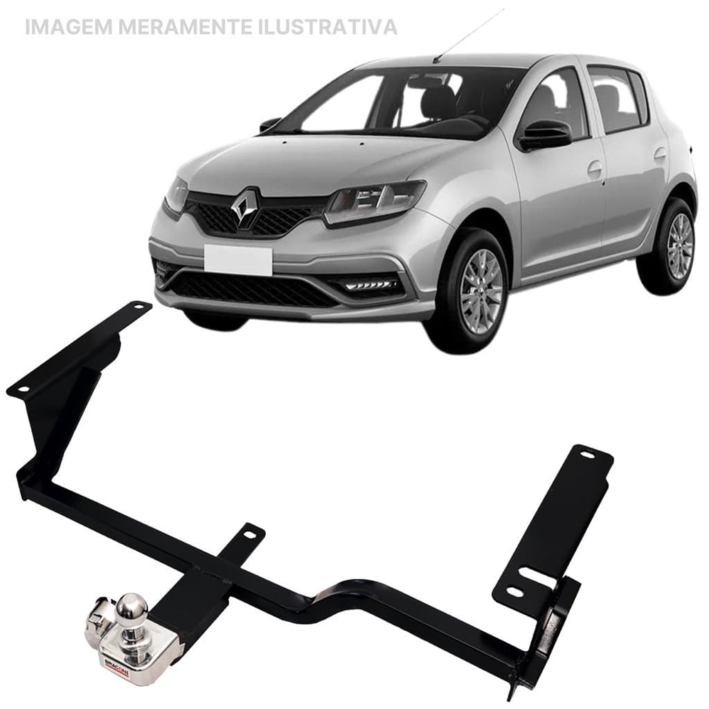 Engate Reboque Rabicho Fixo Sandero 2007 ate 2014 450Kg Produto de Qualidade